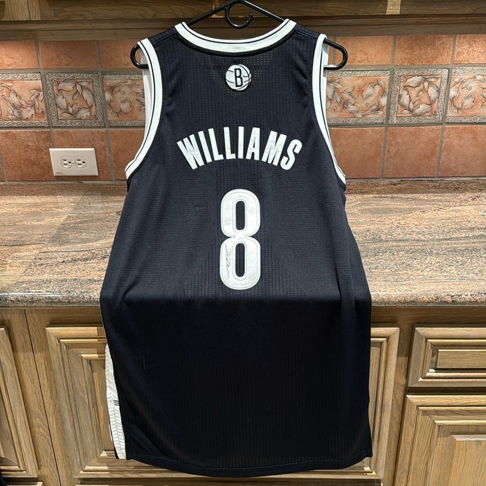 Adidas SIGNED Deron Williams Brooklyn Nets Climacool Black Jersey - Picture 8 of 13